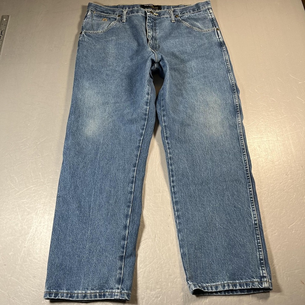 Wrangler George Strait Jeans Mens 38x30 Blue Denim Straight Leg 31MGSHD